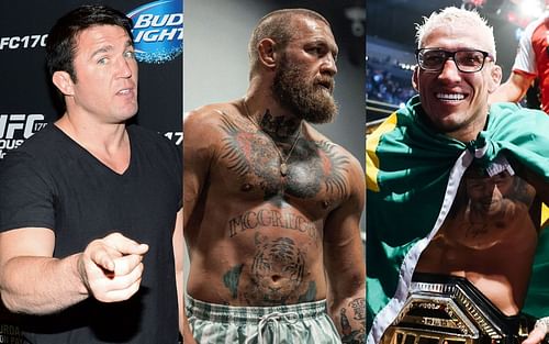 L-R: Chael Sonnen, Conor McGregor, and Charles Oliveira [Photo credit: @thenotoriousmma in IG]