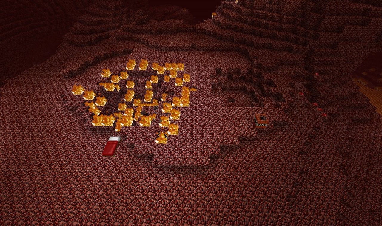 Beds explosion in the Nether (Image via Minecraft)