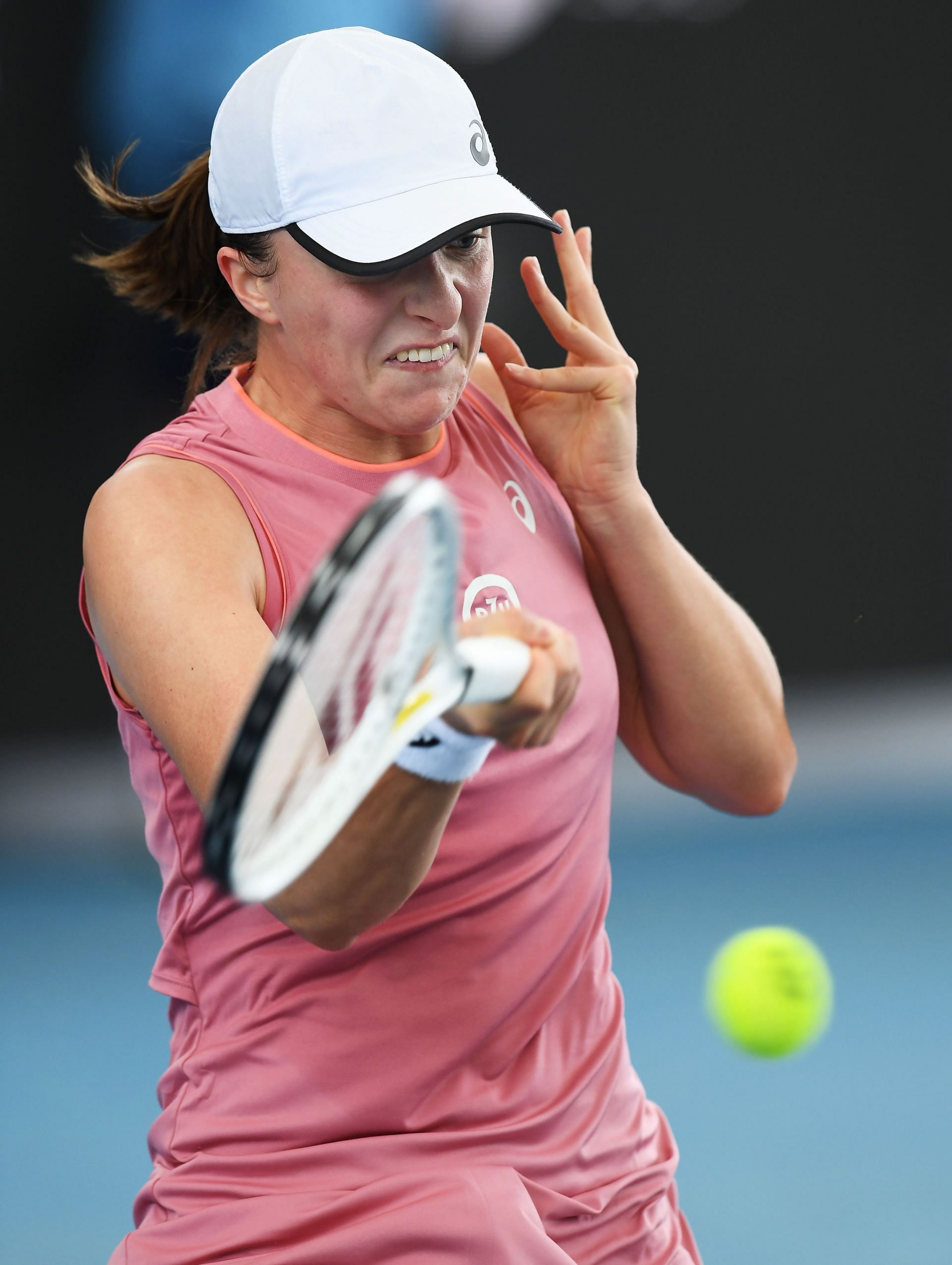 Iga Swiatek in action at the Adelaide International