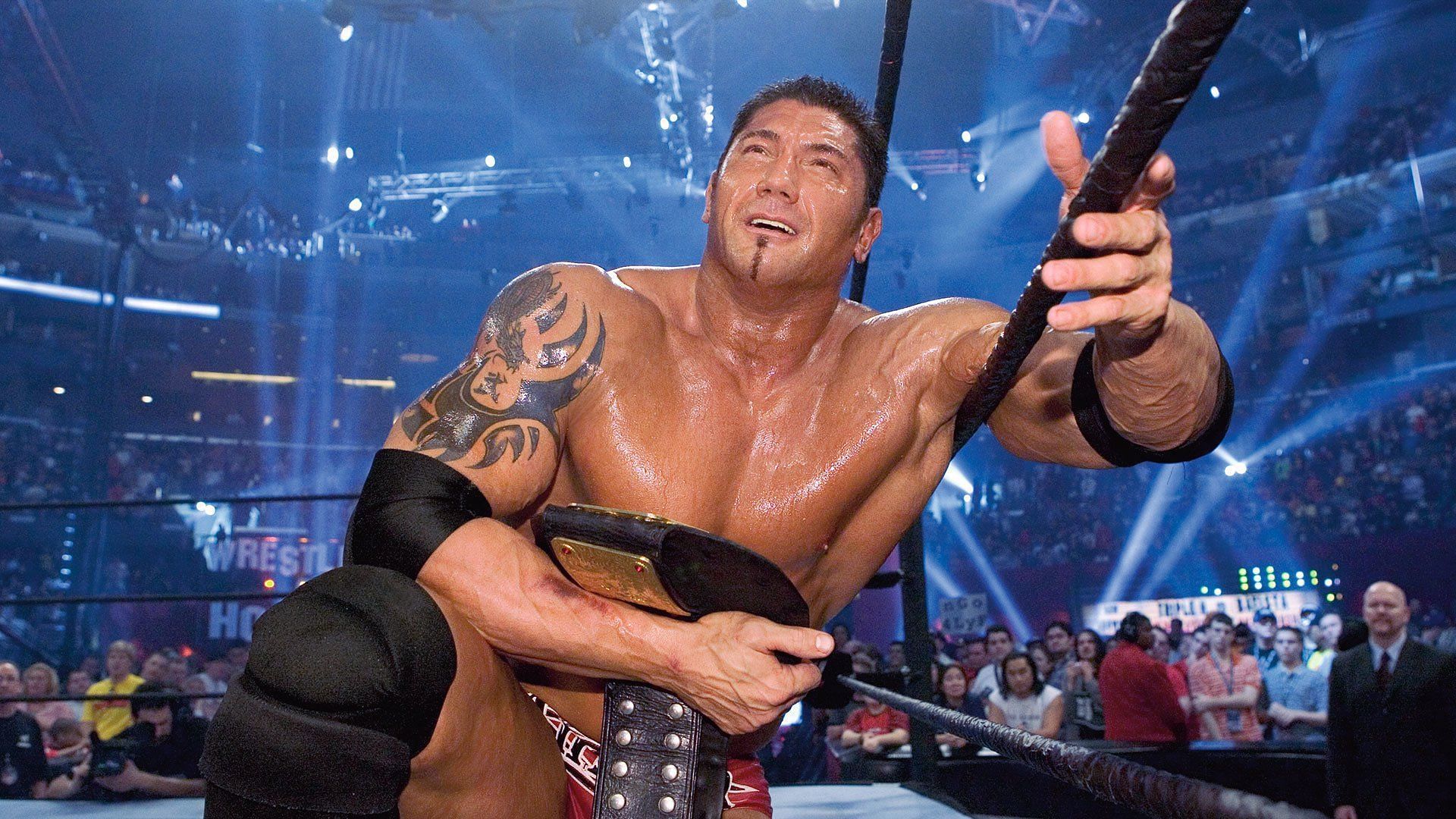After winning Royal Rumble, Batista captured the world title at WrestleMania
