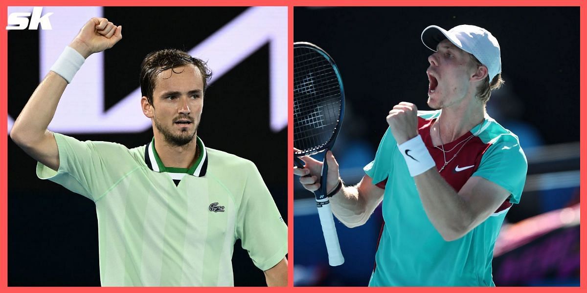 Daniil Medvedev and Denis Shapovalov at the 2022 Australian Open