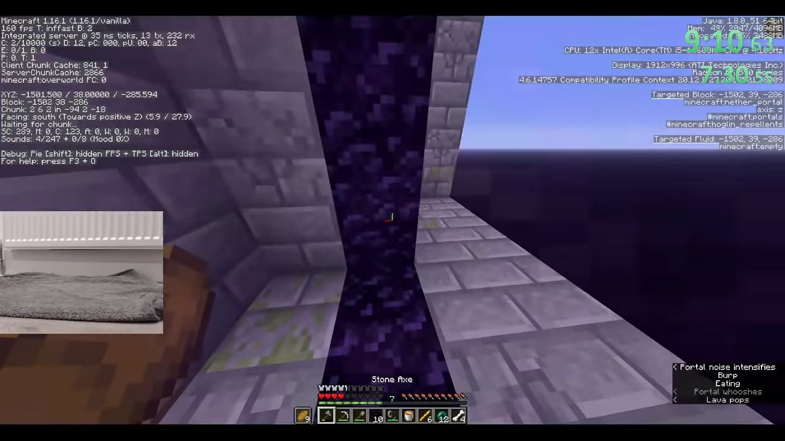 Apertura del portal inferior en una fortaleza (Imagen a través de Brentilda YouTube)