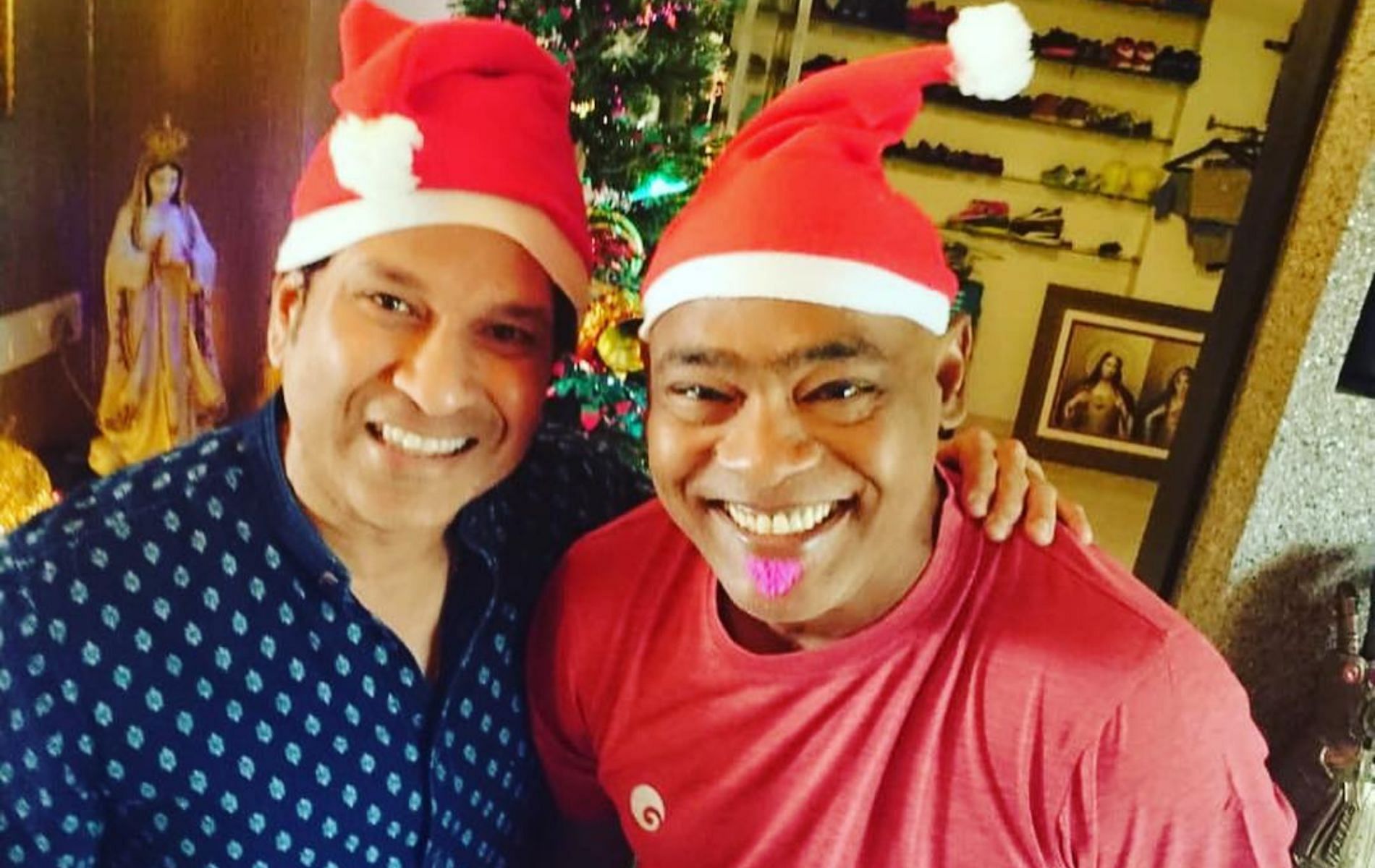 Sachin Tendulkar (L) and Vinod Kambli. (Image source: Instagram)