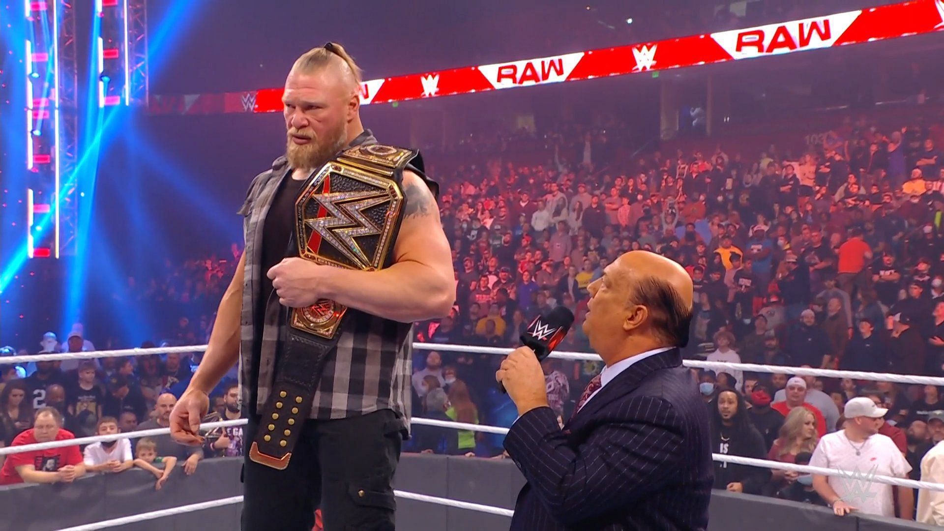 Brock Lesnar has been entertaining on the microphone