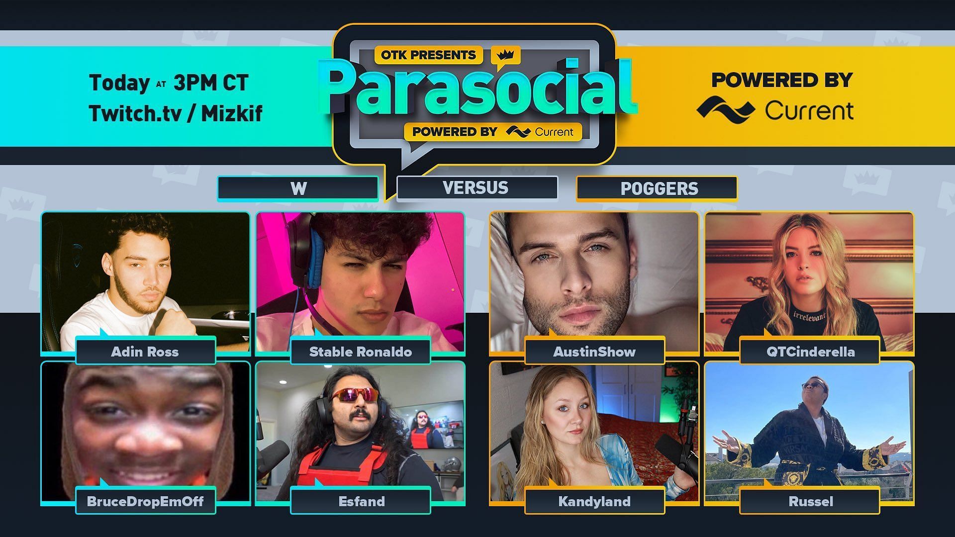 Line-up for the episode of Parasocial (Image via Twitter/OTKNetwork)