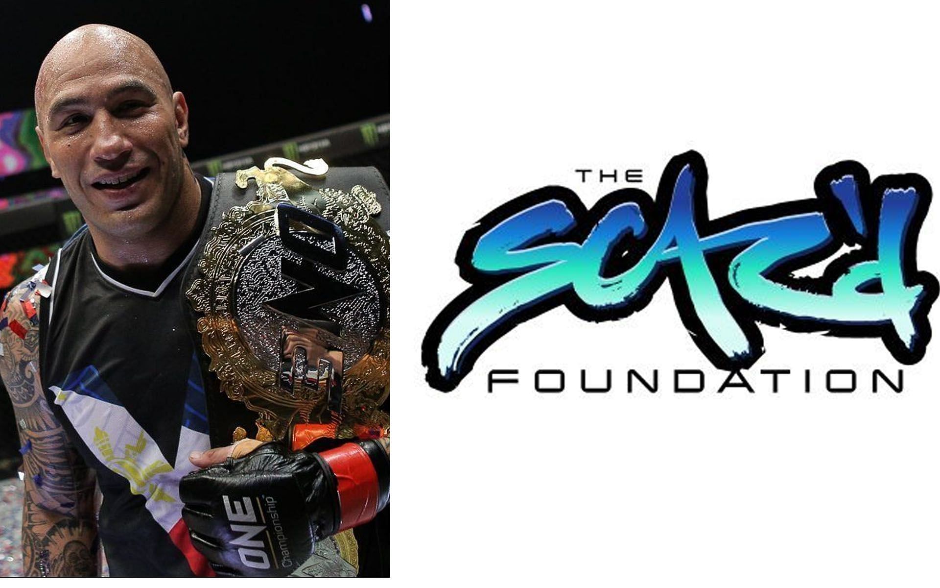 Brandon Vera (Left) is part of the Board of Directors of the SCAR&#039;d Foundation (Right) | [Photos: ONE Championship/Fire Grant (SCAR&#039;d CEO)Twitter]