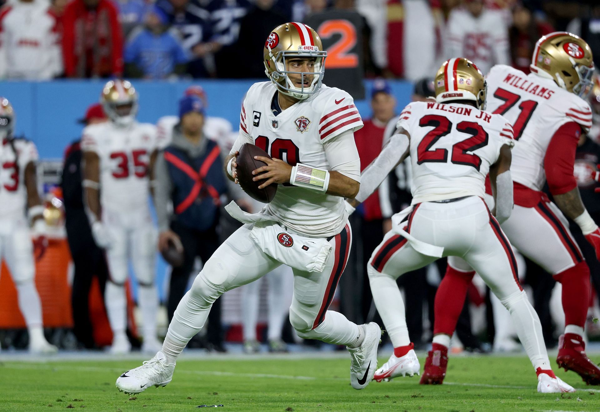 It&#039;s hard to evaluate Garoppolo&#039;s 49er future (Photo: Getty)