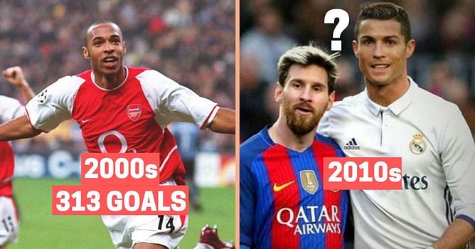 Top goalscorers in each of the last 5 decades