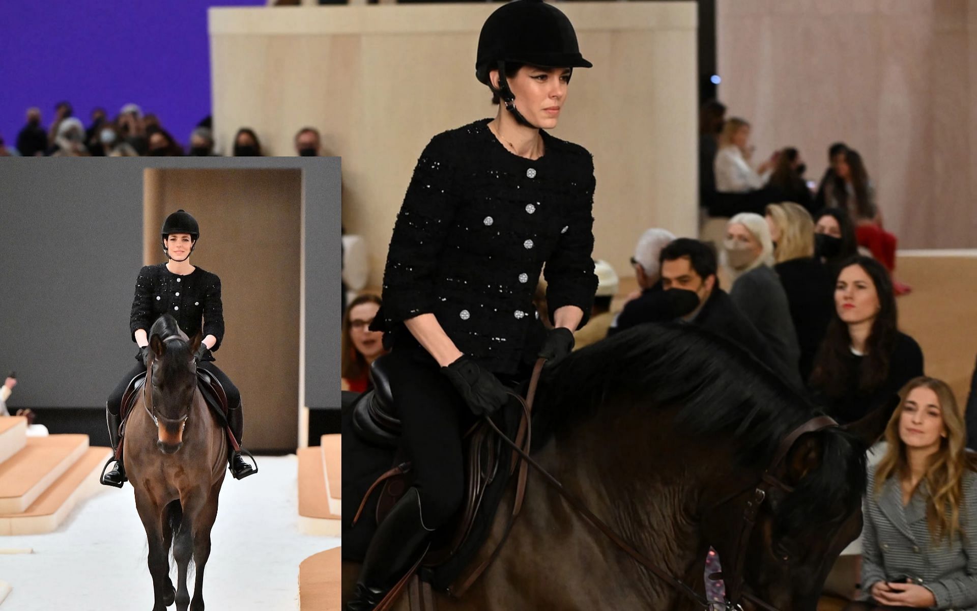 Chanel brings out a horse on their Haute Couture SS22 runway (Image by Sportskeeda)