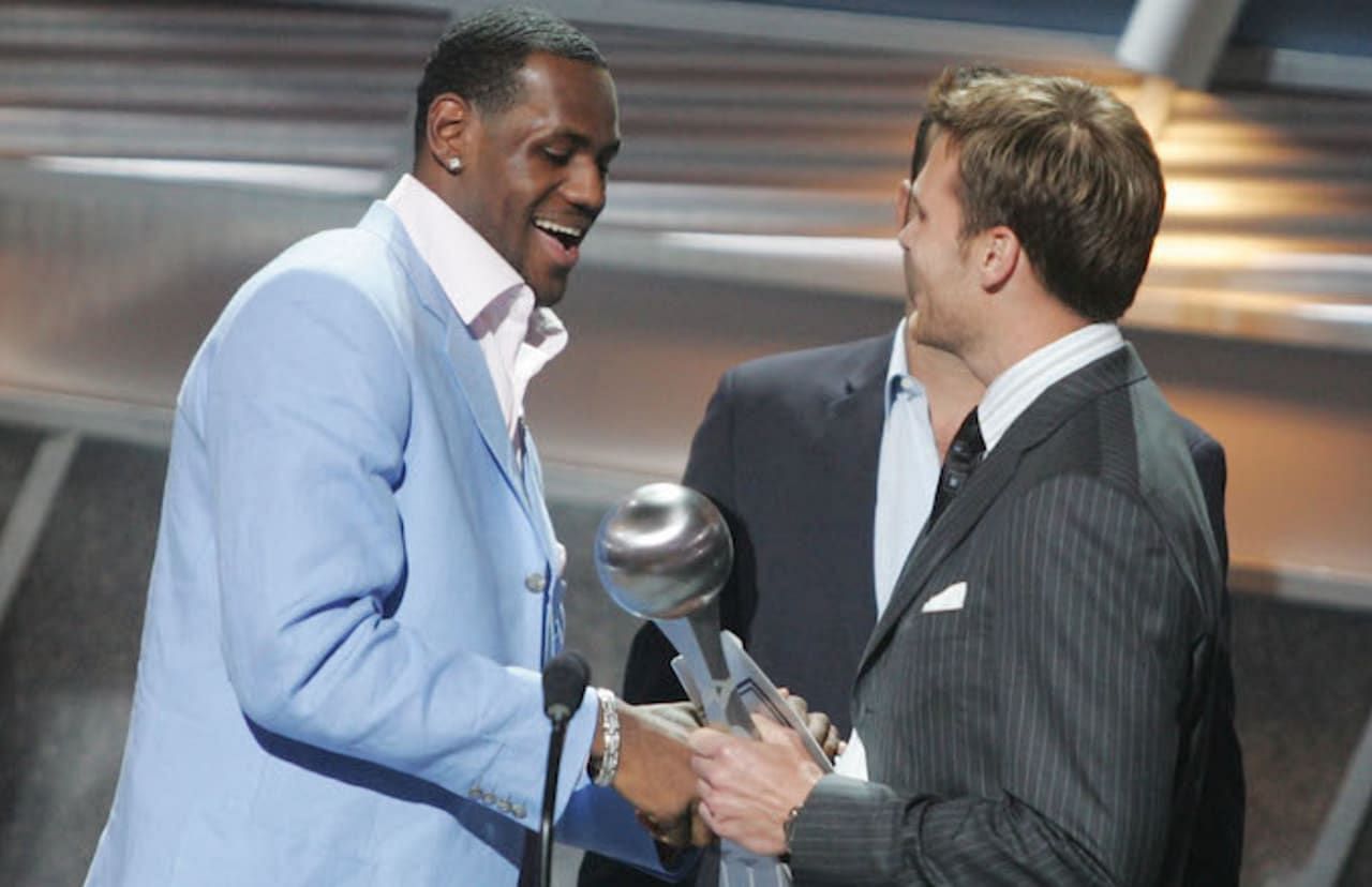 LeBron James and Tom Brady. Image taken from Complex 