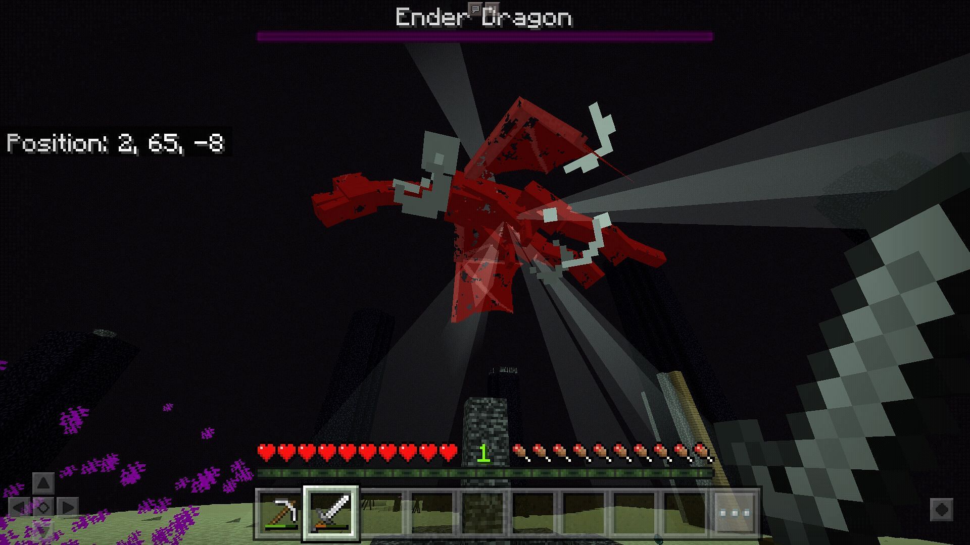 يمكن استدعاء Ende Dragon (الصورة من Minecraft)