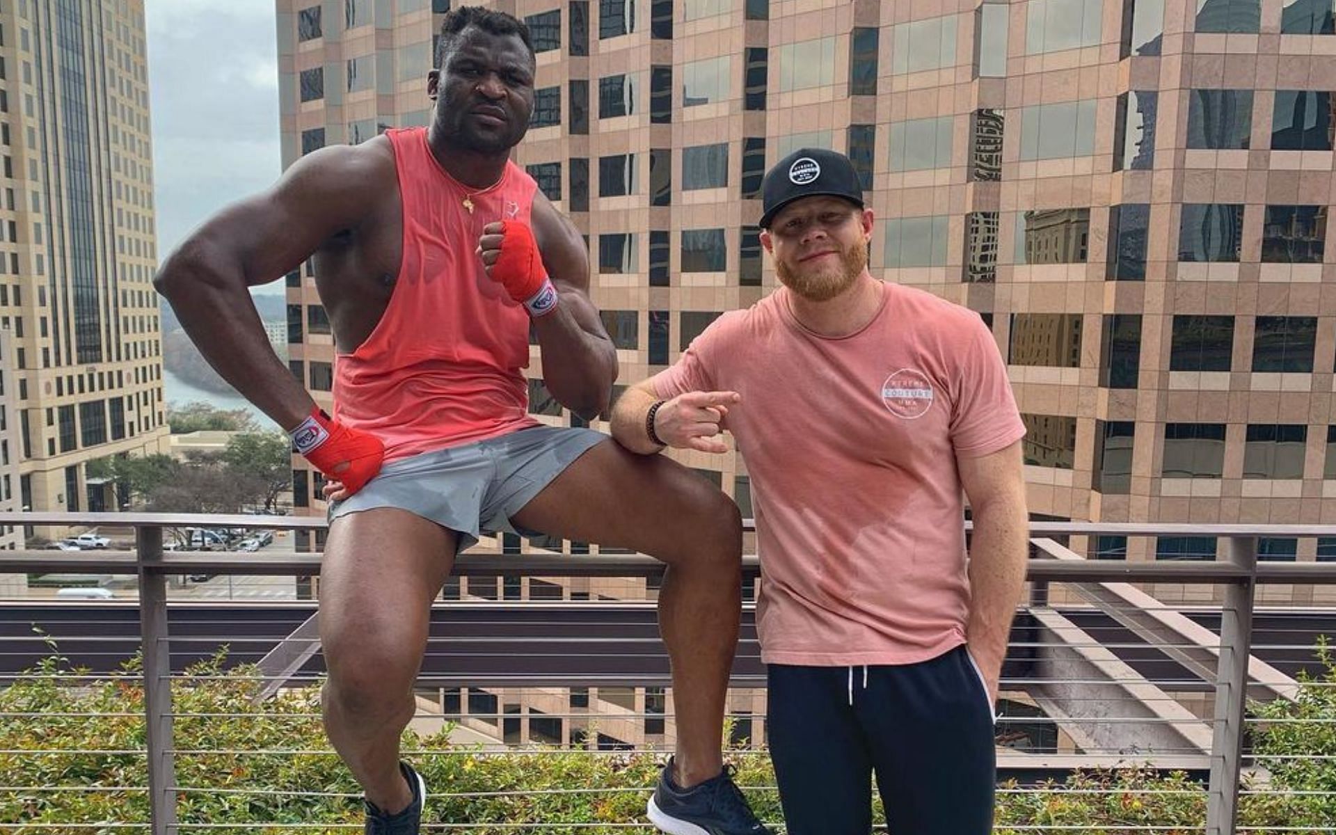 Francis Ngannou with Eric Nicksick via Instagram @eric_xcmma