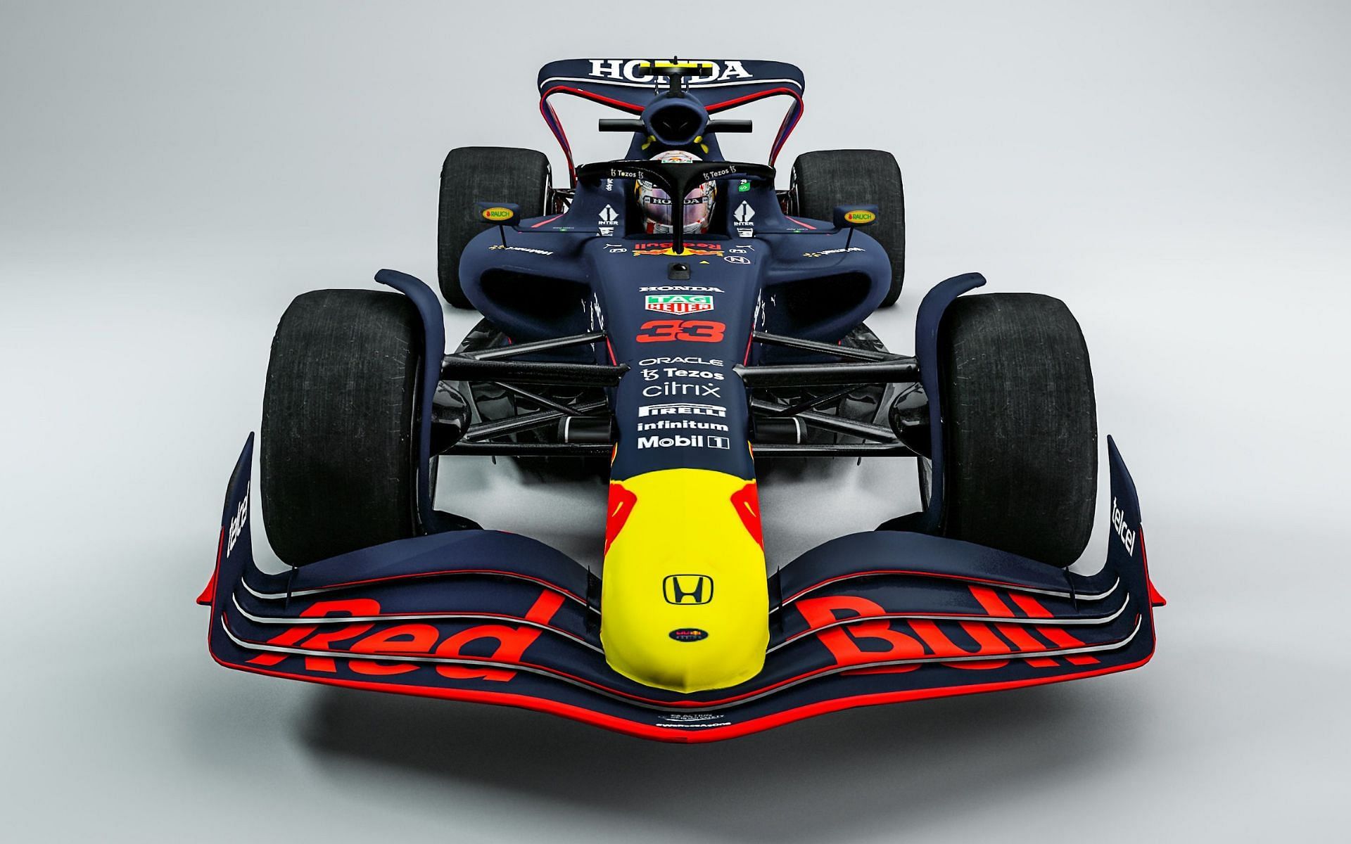 Mock-up of the Red Bull RB18 Courtesy: Twitter/@redbullracing