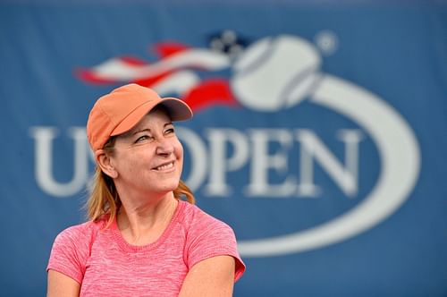 Chris Evert Hosts Tennis Clinic Ahead of the 2015 US Open