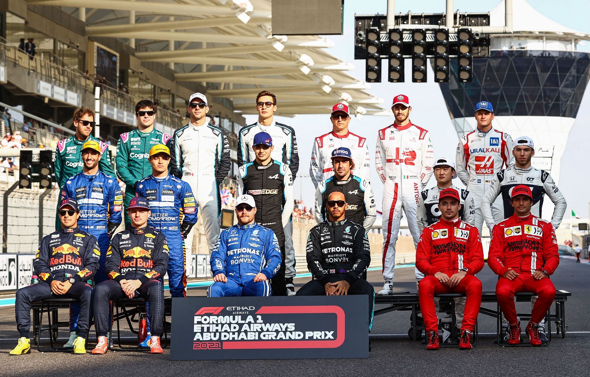 F1 Grand Prix of Abu Dhabi - All drivers at the end of 2021