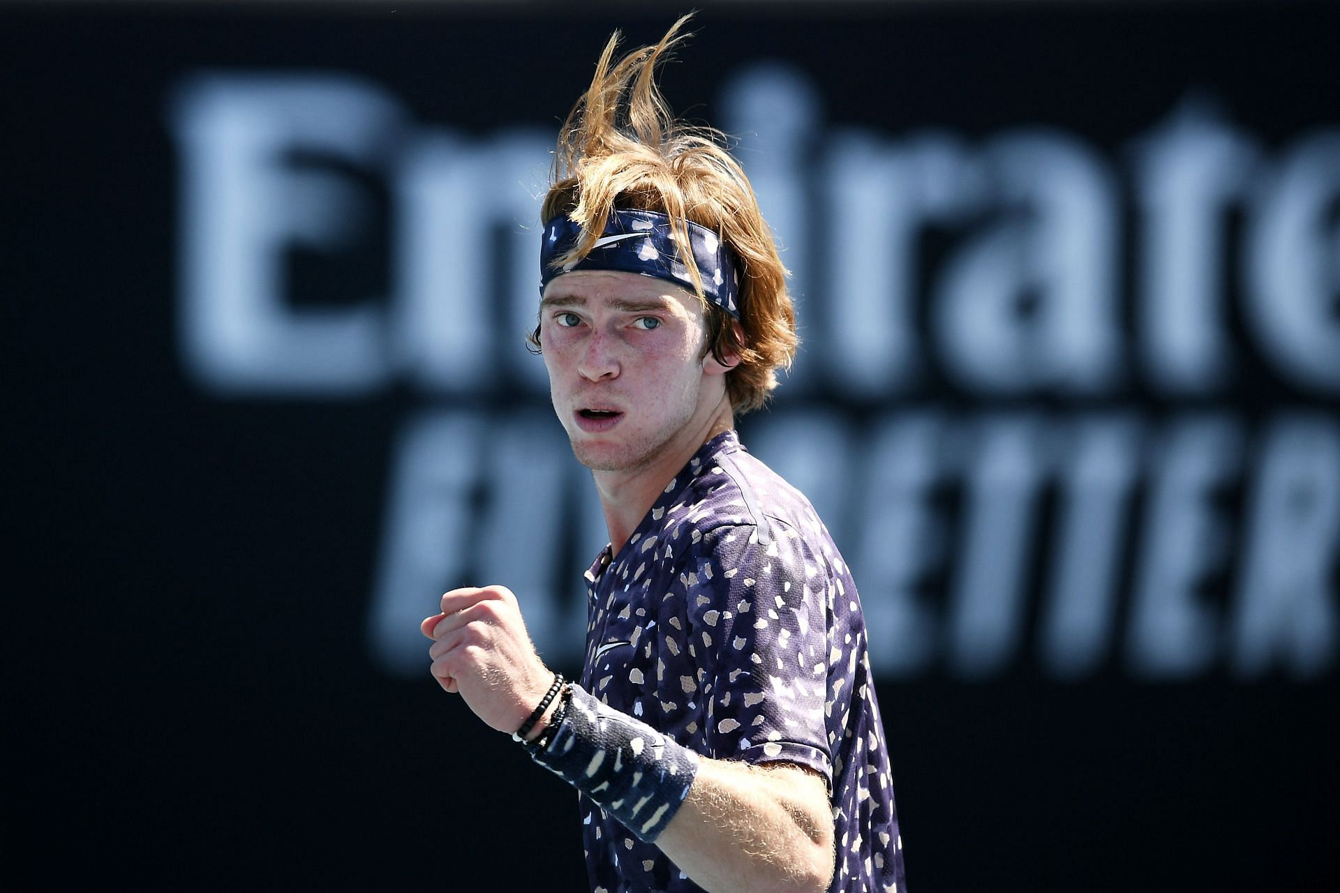 Rublev at the 2020 Australian Open.