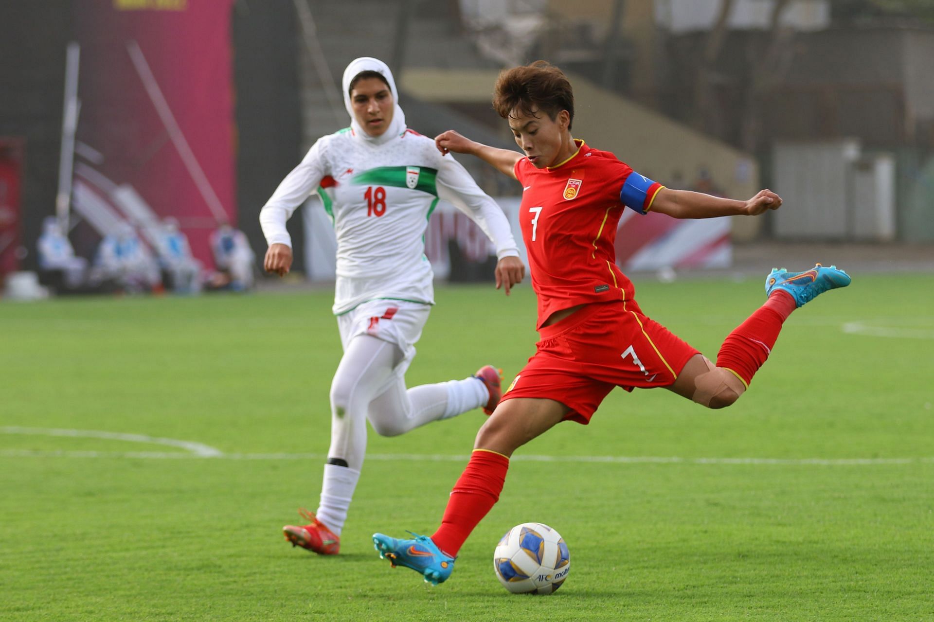 Wang Shuang scored two goals on her birthday. (Image: AFC)