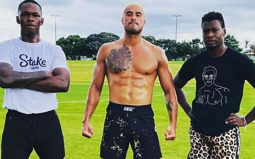 Israel Adesanya (left) via.Instagram Carlos Ulberg (middle) Blood Diamond (right) 