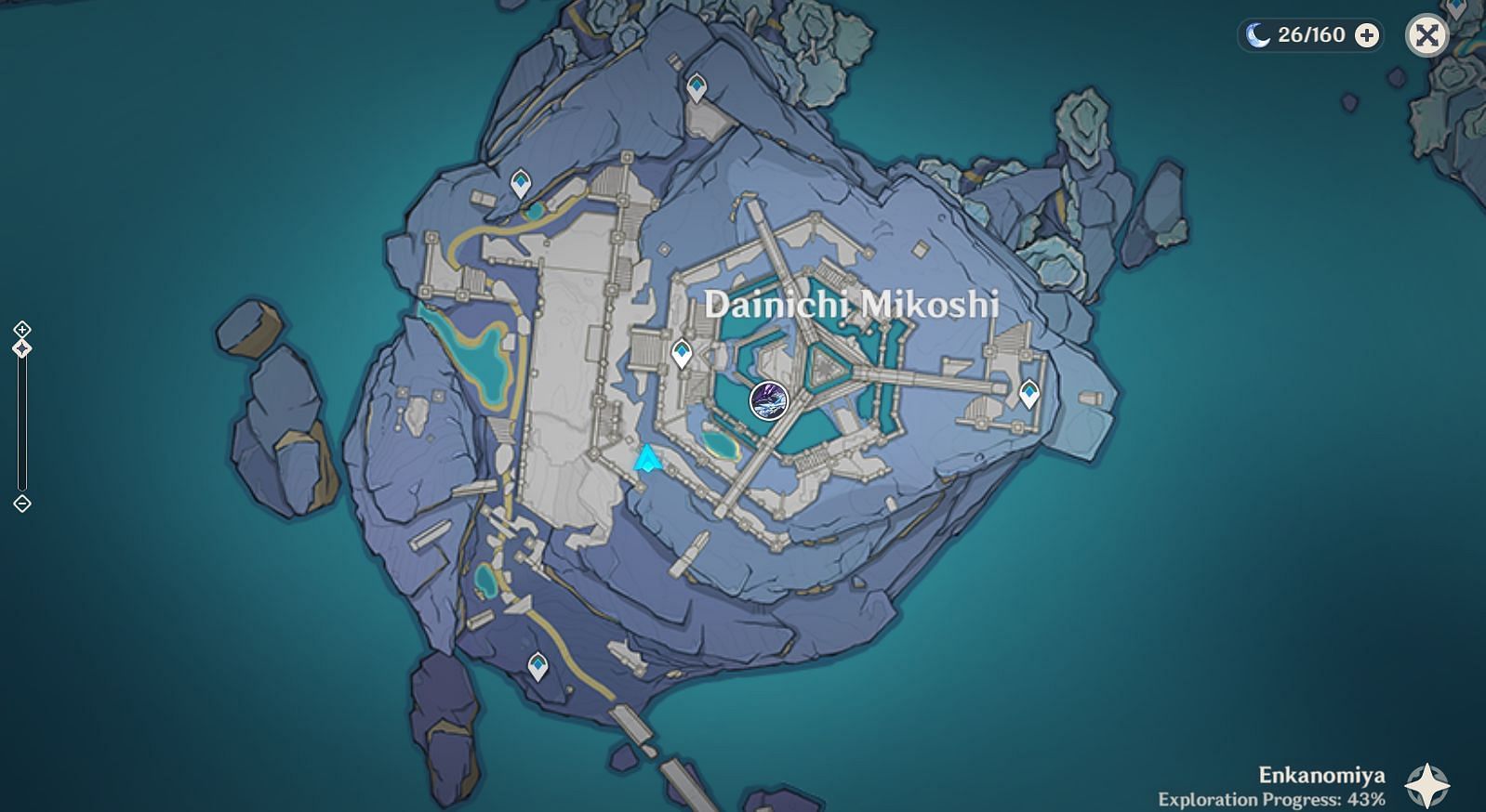 Location of the first puzzle on the map (Image via Genshin Impact)