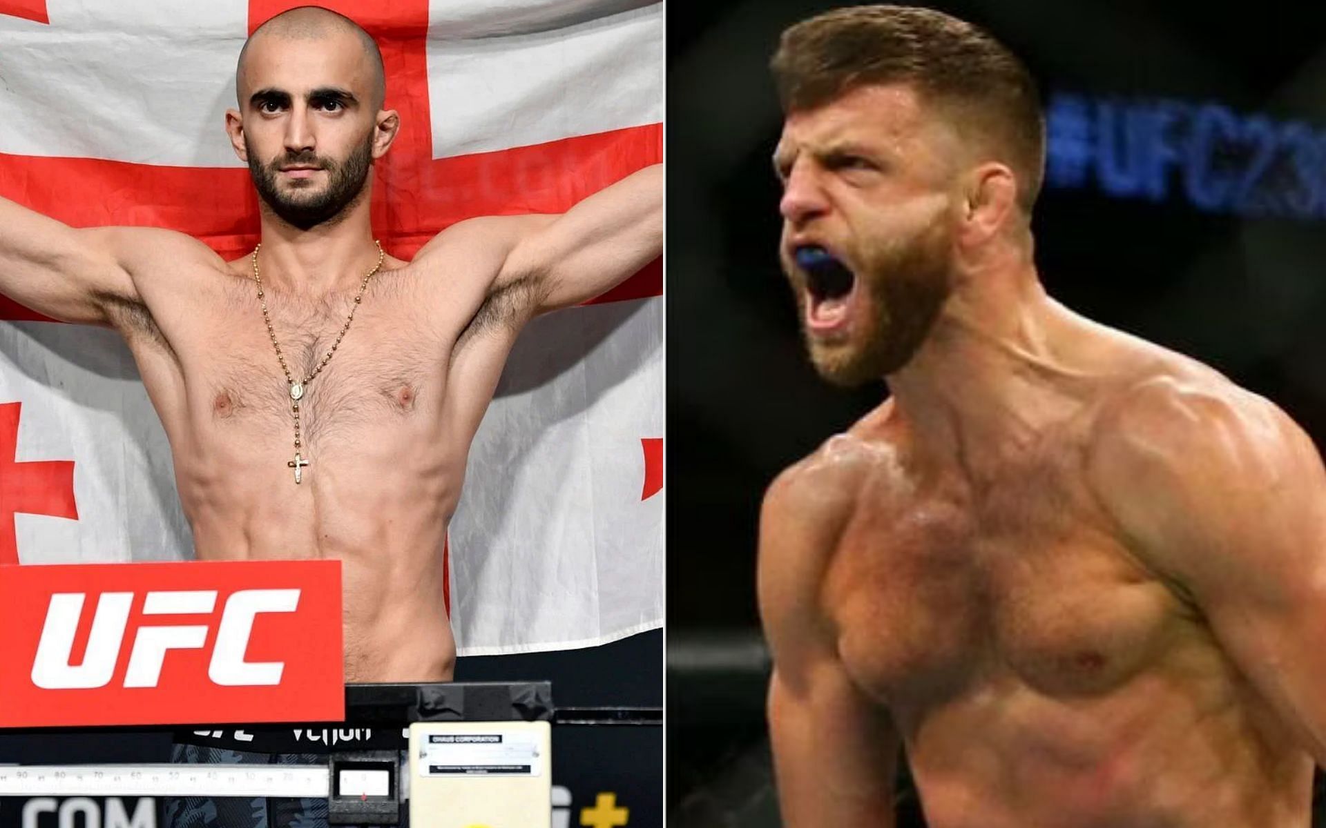 Giga Chikadze (left) and Calvin Kattar (right)