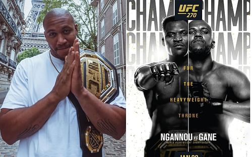 Ciryl Gane will face Francis Ngannou in a title unification bout at UFC 270 [Image credits: @ufc on Instagram]