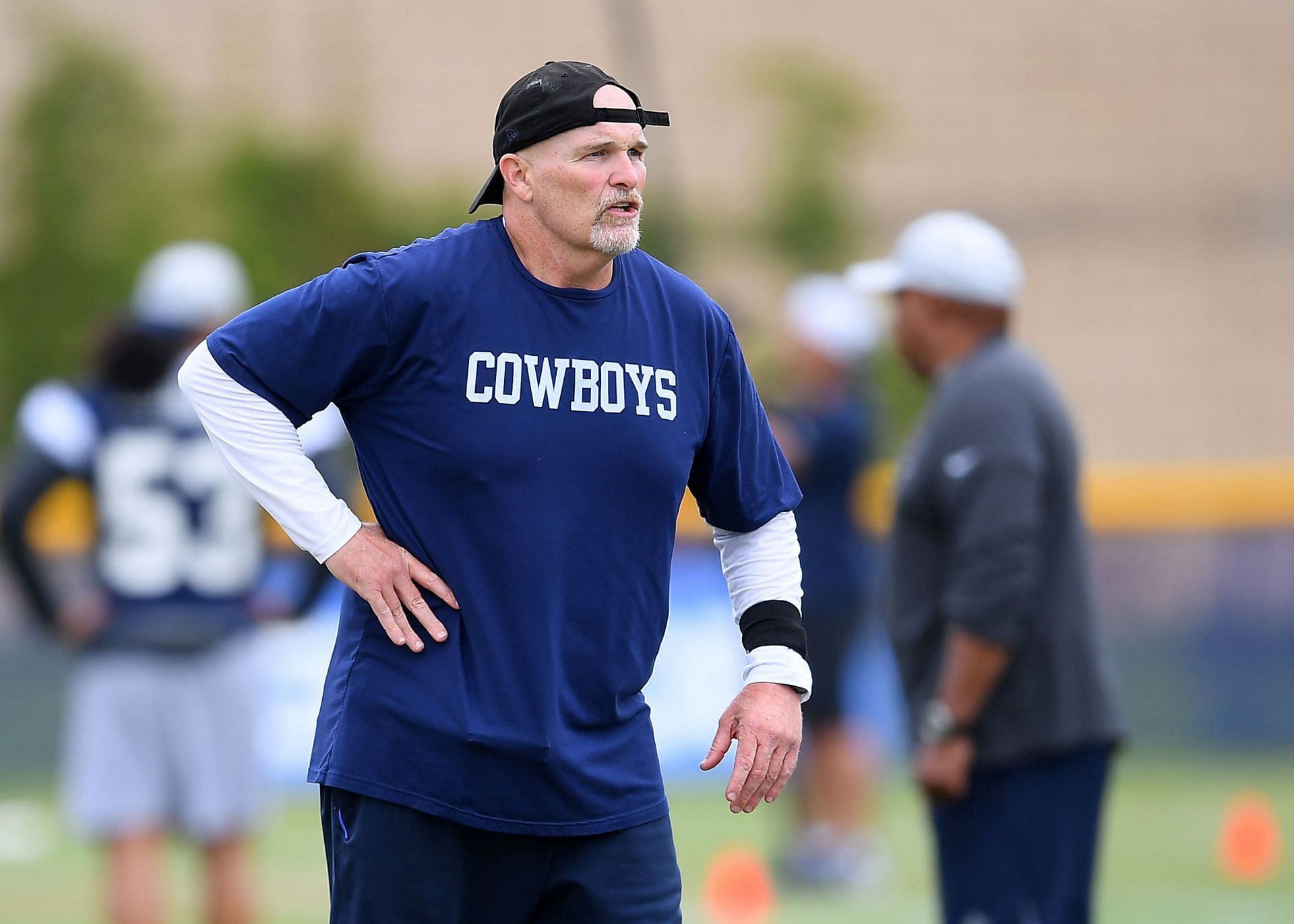 Dallas Cowboys Training Camp - Defensive Coordinator Dan Quinn