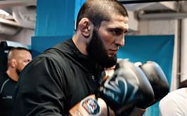 Watch: Khamzat Chimaev appears to lose his calm at MMA event after teammate suffers defeat