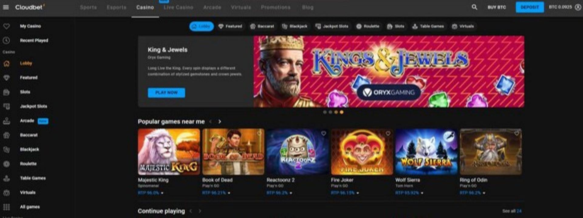CloudBet is arguably the best for High RTP Games