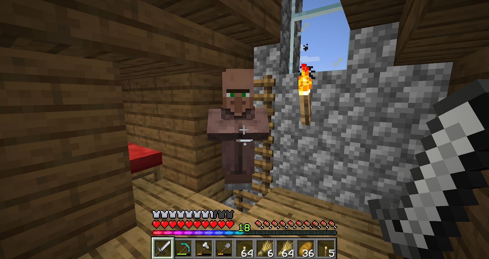 Jobless villagers don&#039;t have much variety in their clothing (Image via Mojang)