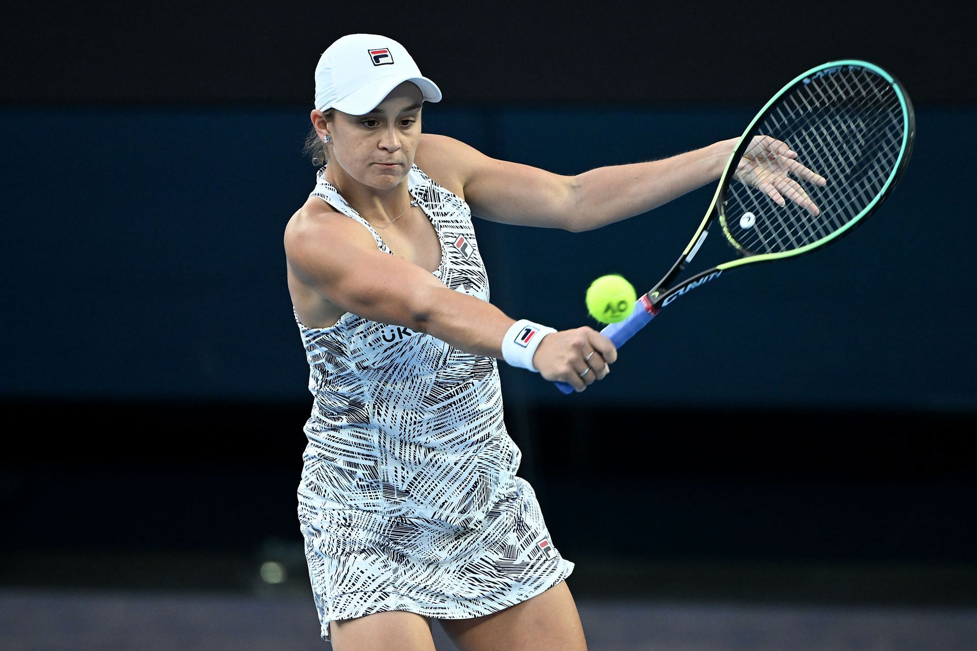 Ashleigh Barty in action at the 2022 Australian Open.