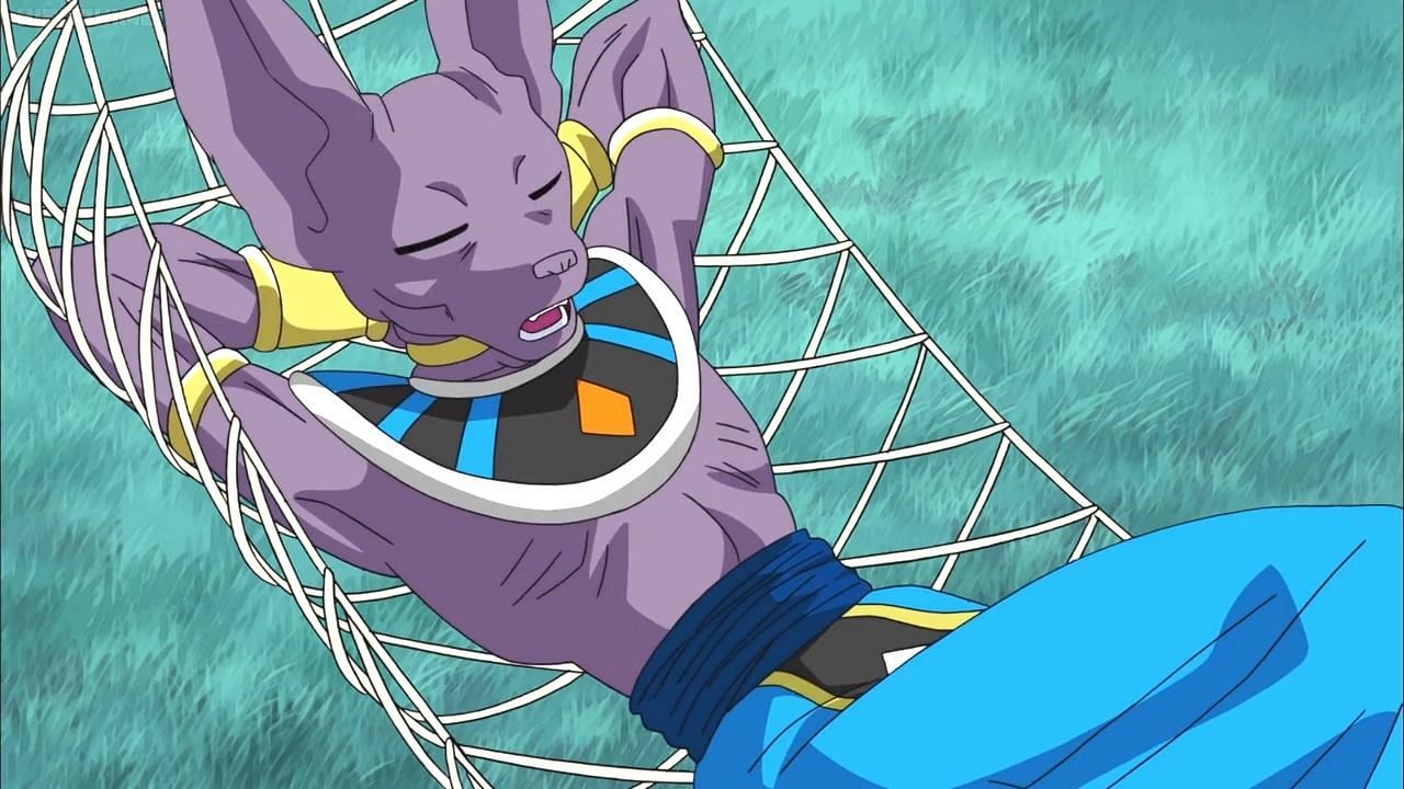 Beerus, as seen in the Super anime. (Image via Toei Animation)