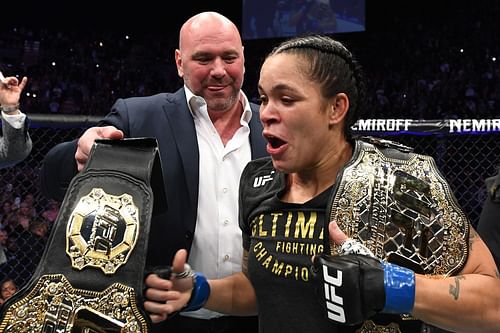 Dana White and Amanda Nunes (PC: Getty)