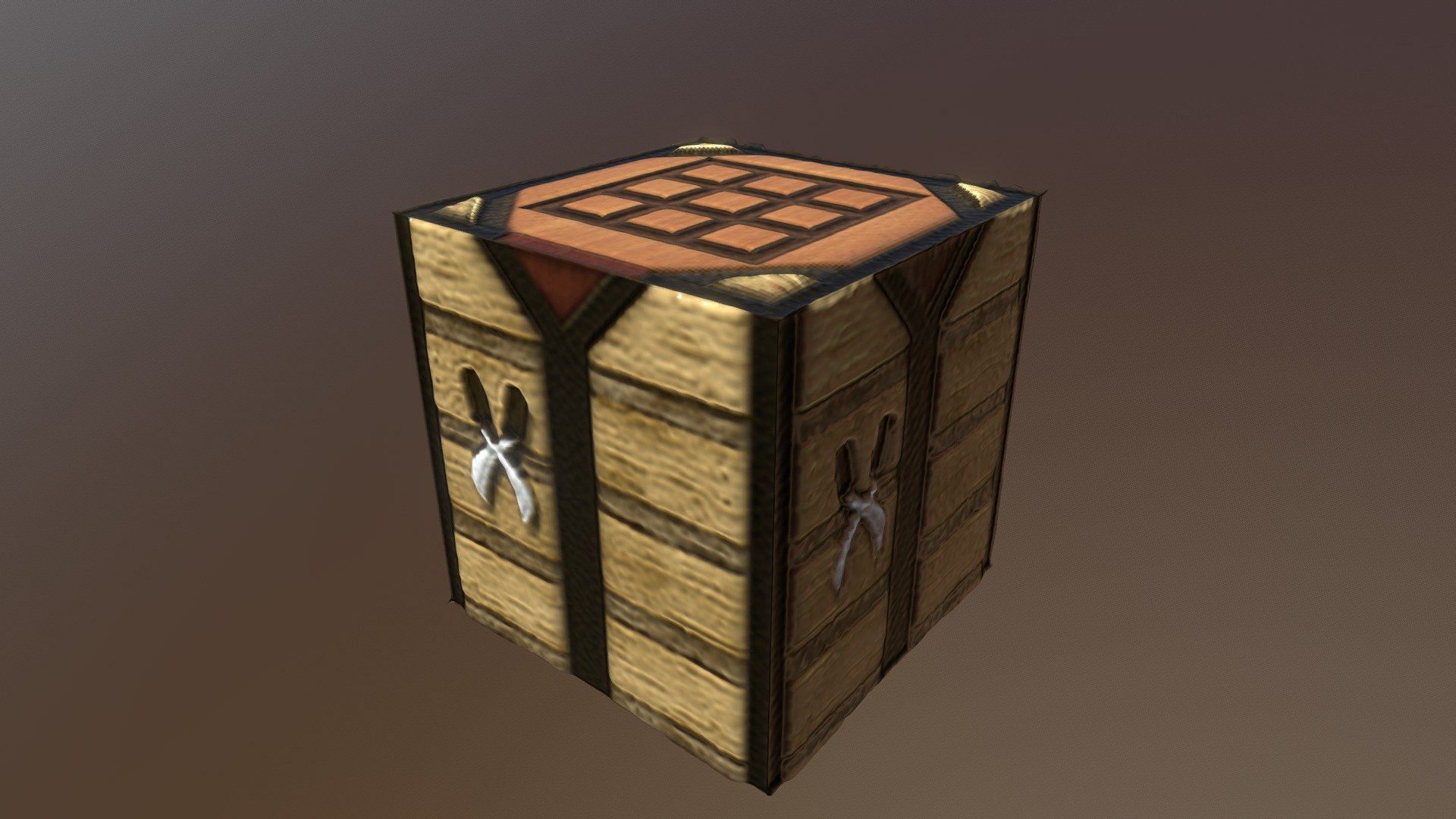 A crafting table in Minecraft (Image via Sketchfab)