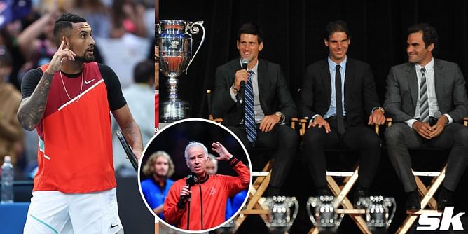 When Roger Federer, Rafael Nadal and Novak Djokovic look at Nick Kyrgios, "they realize he's great for the game” - John McEnroe