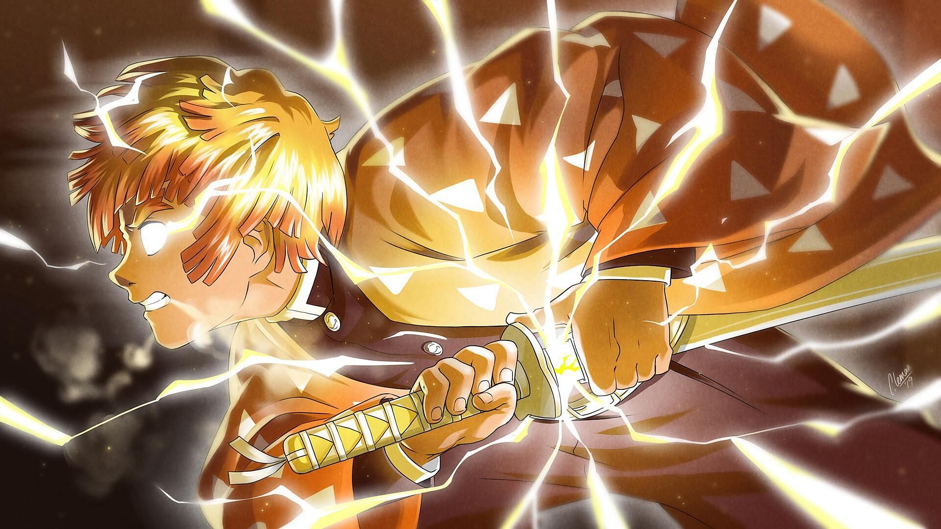 Demon Slayer Zenitsu Agatsuma With Lightning Sword Anime, HD wallpaper |  Peakpx