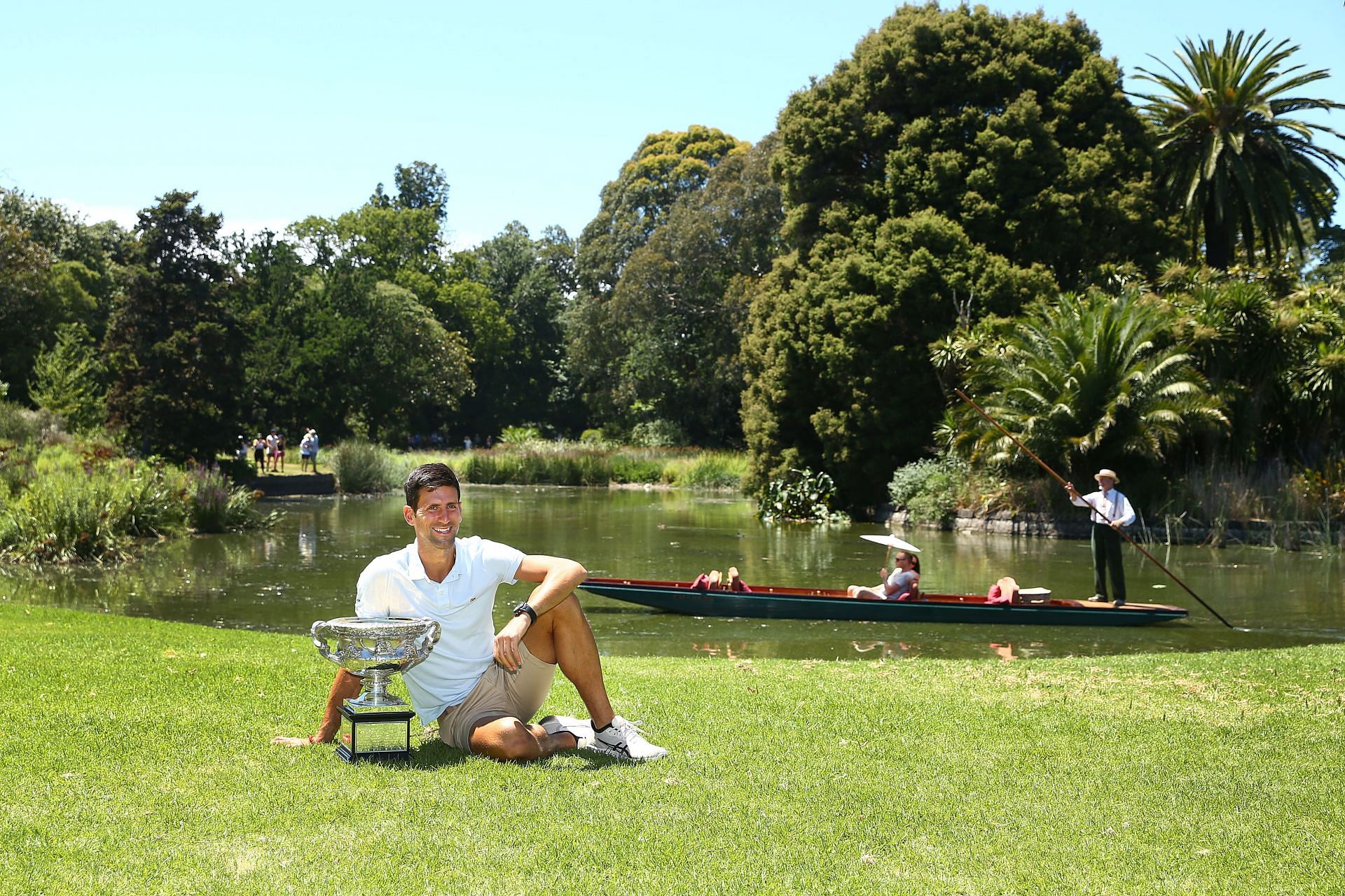 Novak Djokovic with the Australian Open title