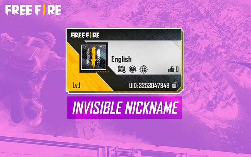 Free Fire name change tricks: Invisible nickname, signature text and more  (2022)