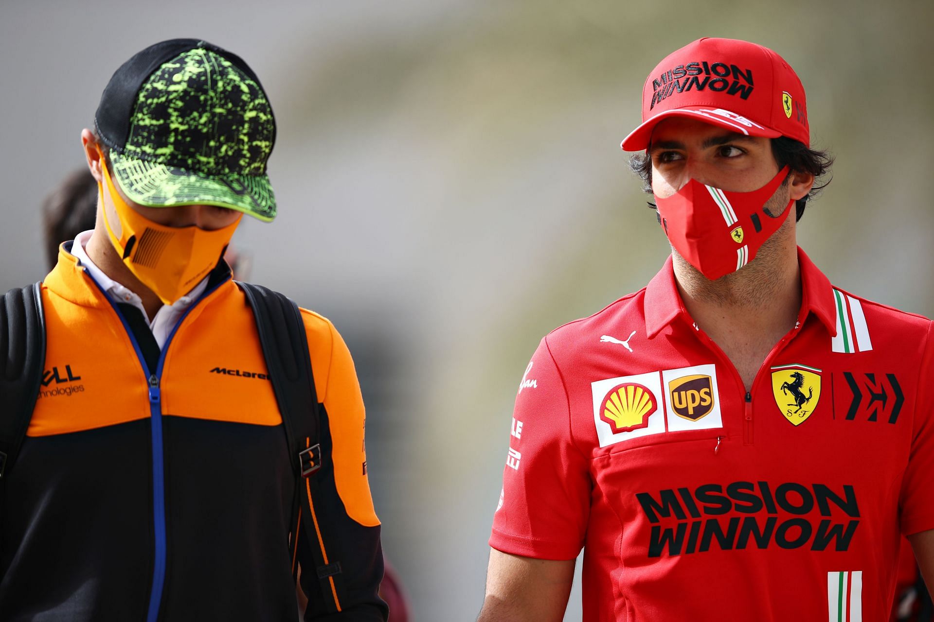 Formula 1 testing in Bahrain - Lando Norris and Carlos Sainz