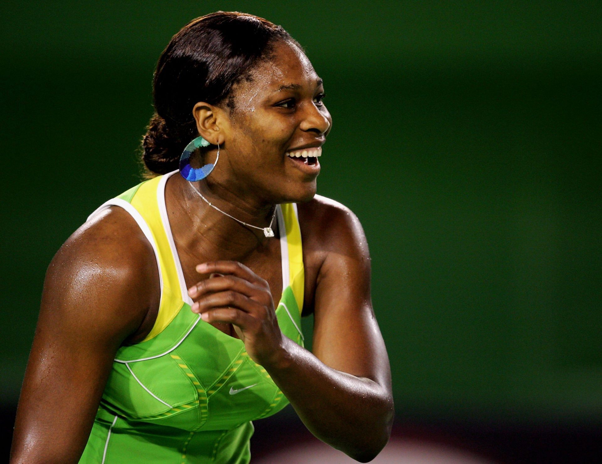 Serena Williams during her win over Nadia Petrova at the 2007 Australian Open