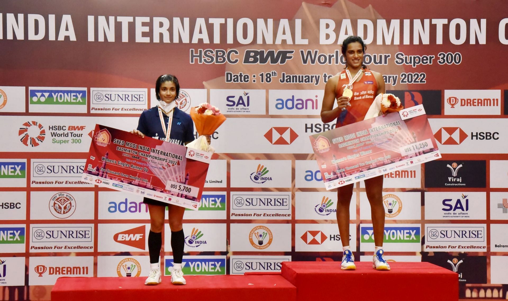 Malvika Bansod (L) reached career-best world ranking of 67. PV Sindhu (R) is world No. 7 in women&#039;s singles (Picture: BAI)