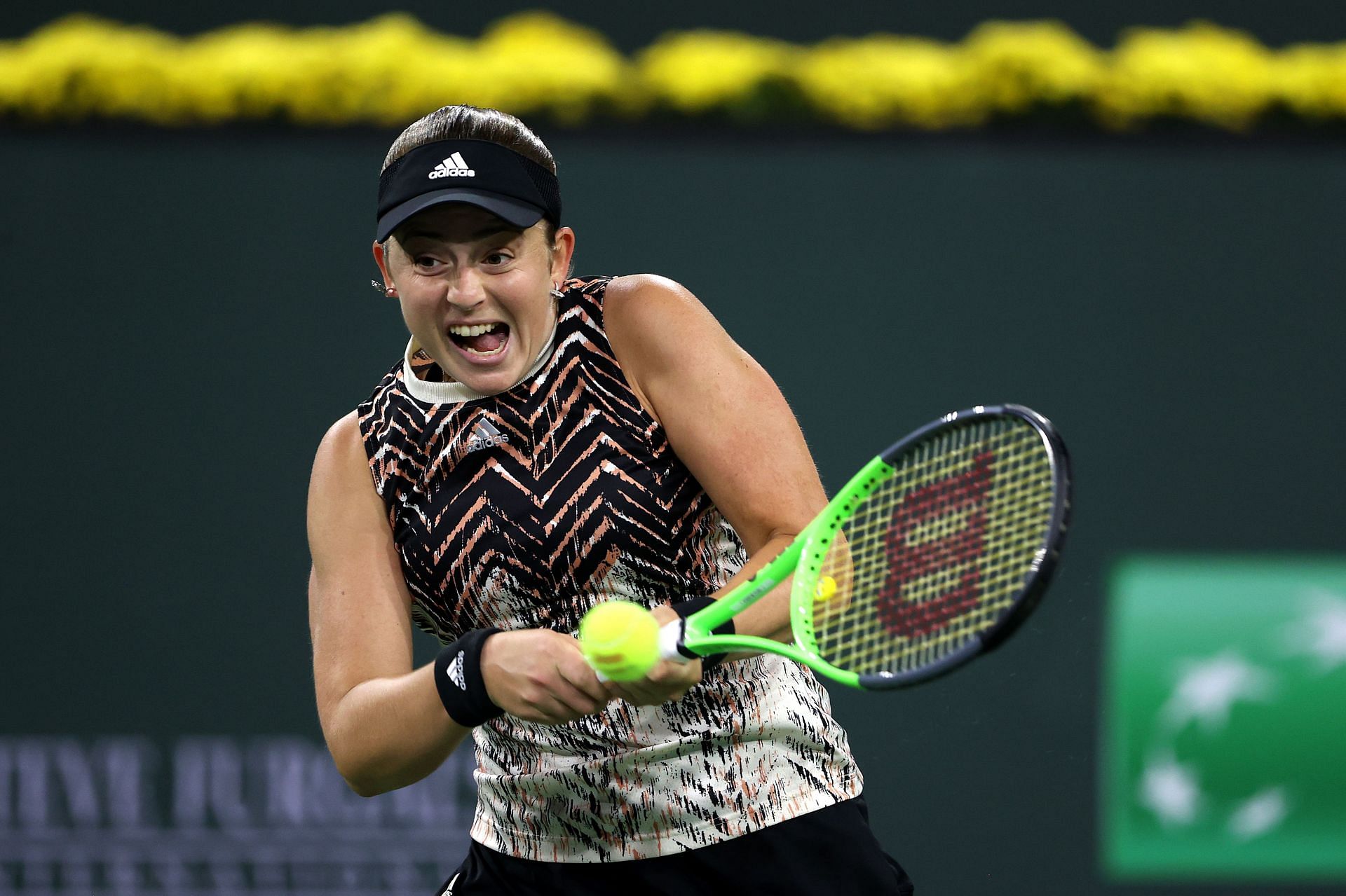 Jelena Ostapenko at the 2021 BNP Paribas Open