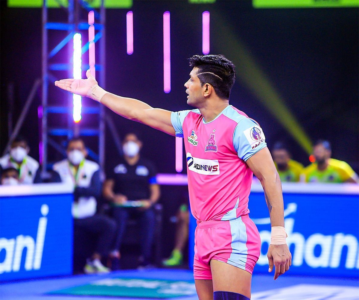 Deepak Hooda&#039;s Super 10 helped the Jaipur Pink Panthers defeat the Patna Pirates in Pro Kabaddi 2022 (Image: Pro Kabaddi/Facebook)