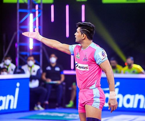 Deepak Hooda's Super 10 helped the Jaipur Pink Panthers defeat the Patna Pirates in Pro Kabaddi 2022 (Image: Pro Kabaddi/Facebook)