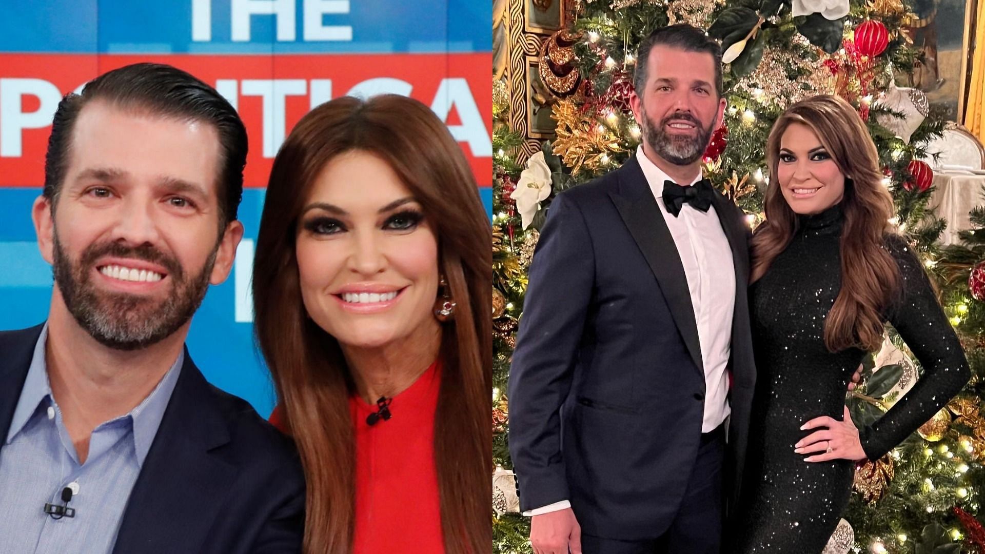 Donald Trump Jr. and Kimberly Guilfoyle are reportedly engaged since New Year&#039;s Eve 2020 (Image via Lou Rocco/Getty Images and Kimberly Guilfoyle/Instagram)