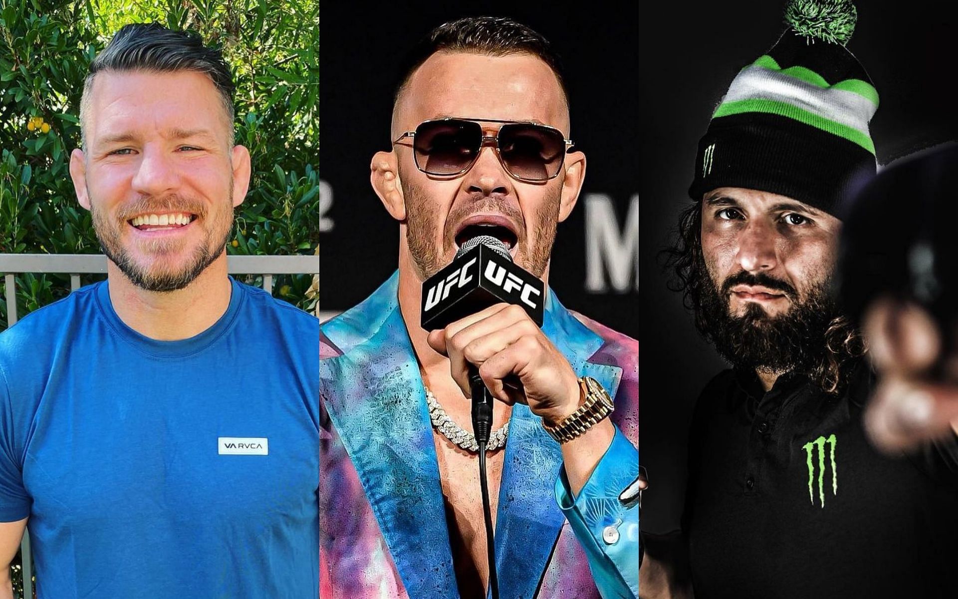 (L to R) Michael Bisping, Colby Covington and Jorge Masvidal via Instagram @mikebisping, @colbycovmma and @gamebredfighter