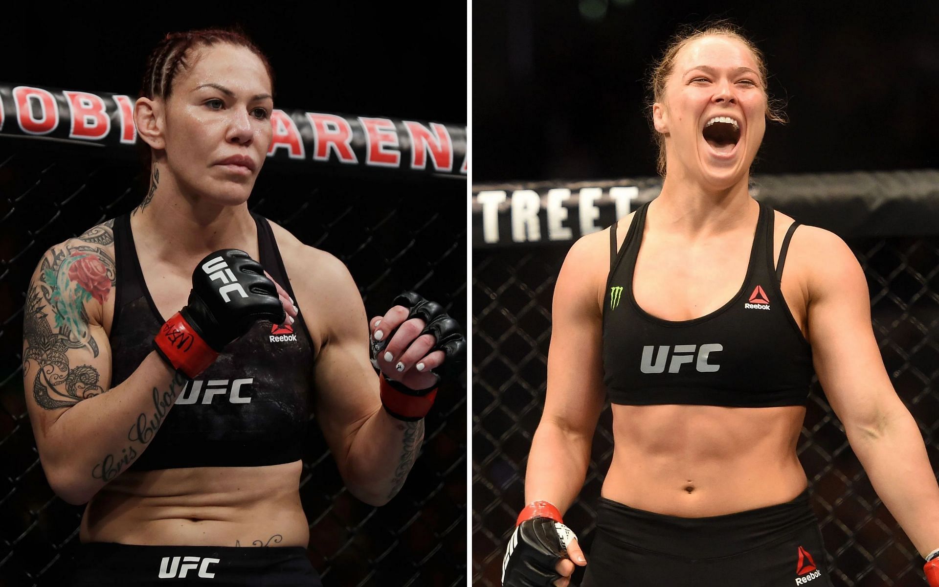 (Left) Cris Cyborg and (Right) Ronda Rousey