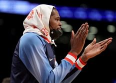 "It was good to get a win and be on the bench" - Kevin Durant on sitting out fourth quarter of Brooklyn Nets blowout win over Bulls