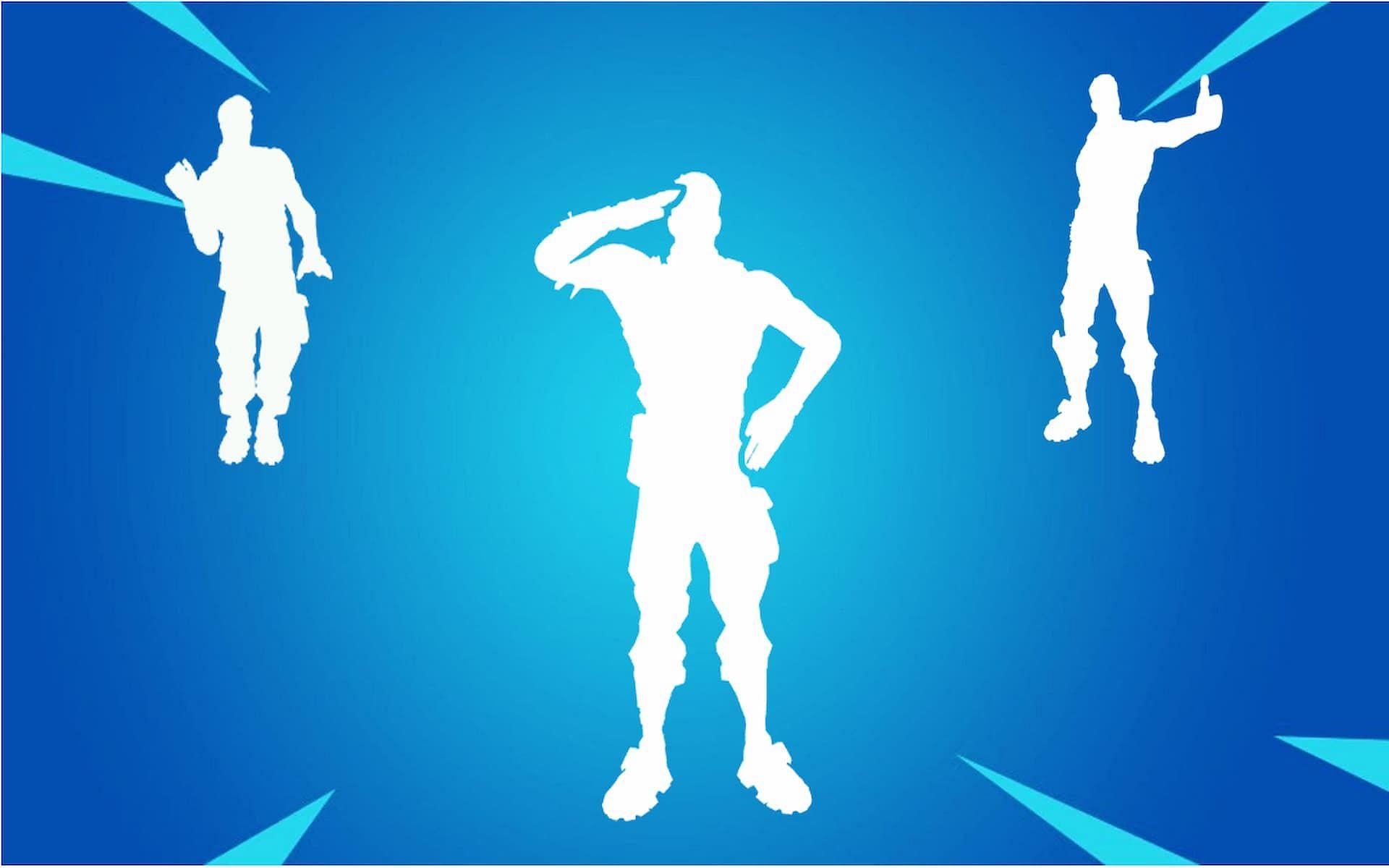 Some of the emotes in Fortnite (Image via Epic Games)