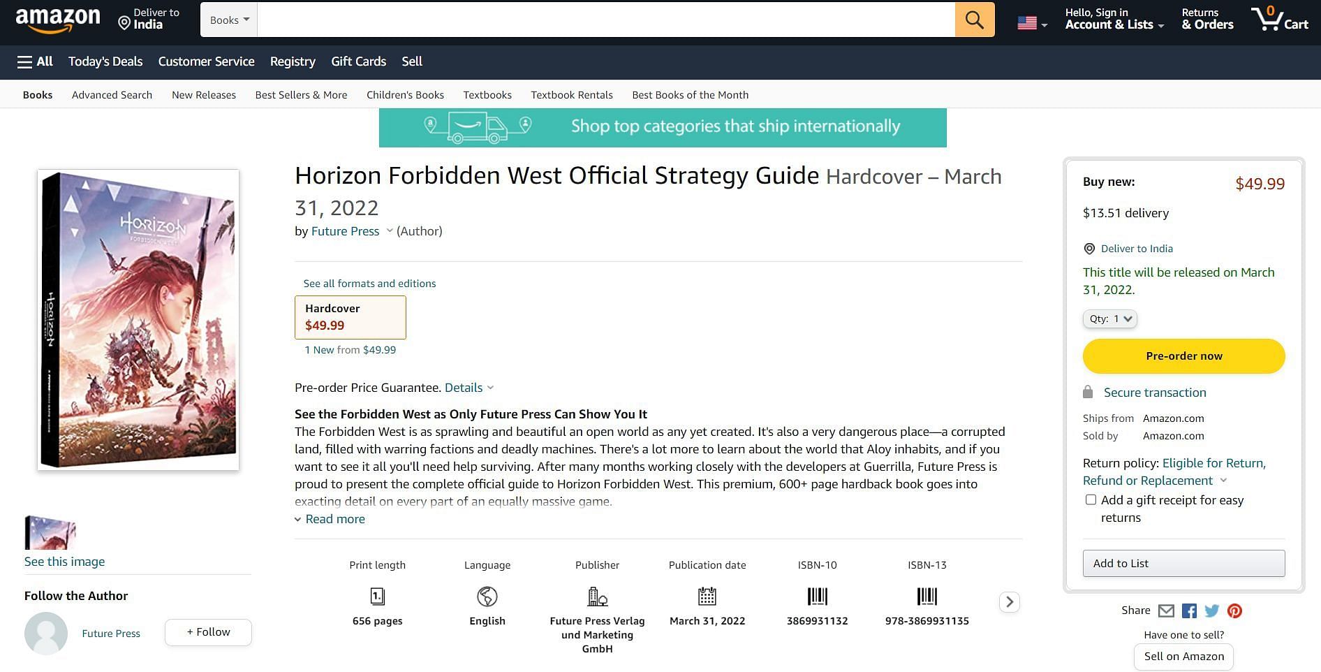 The Official Strategy Guide can be pre-ordered now (Image via Amazon)