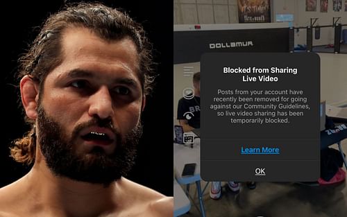 Jorge Masvidal gets blocked from sharing live videos on Instagram